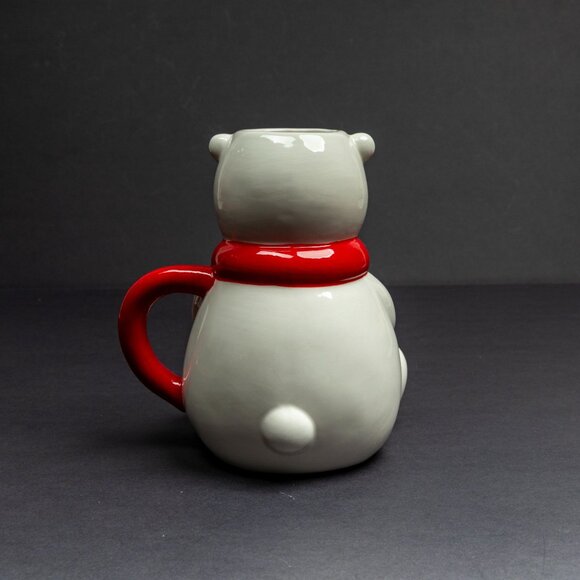 Coca-Cola Polar Bear Ceramic Mug – Red Scarf Holiday Collectible - Picture 3 of 4
